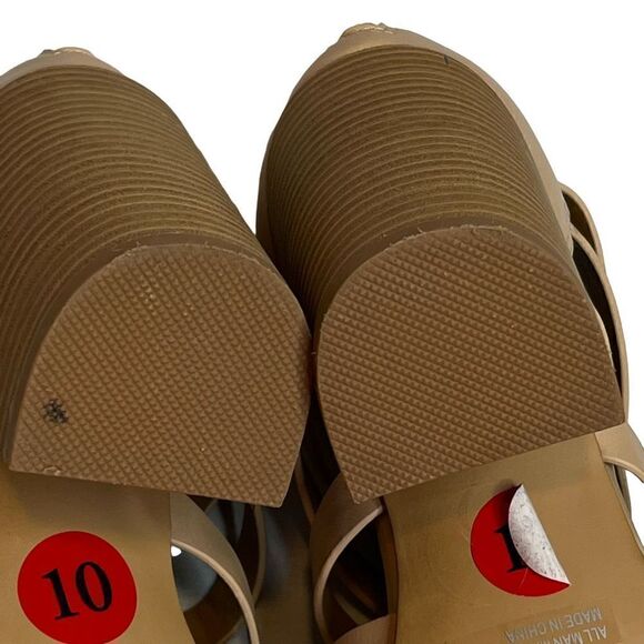 Dolce Vita nude baily block heel caged sandals size 10 - Picture 15 of 16